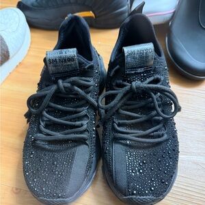 Steve Madden Black Sparkle Sneakers